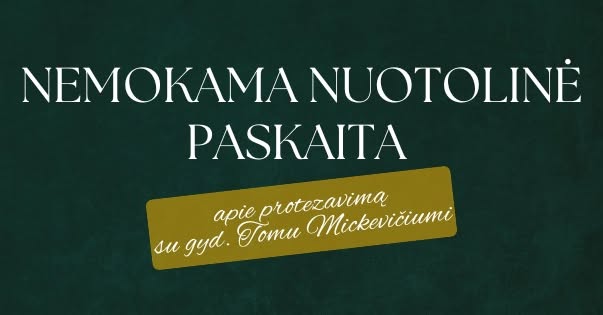 Nuotolinė gyd. Tomo Mickevičiaus paskaita apie dantų protezavimą