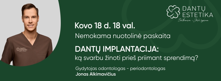 Nemokama paskaita apie dantų implantaciją